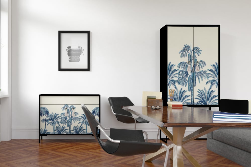 Armario aparador 2 puertas MDF estampado tropical - Maisons du Monde