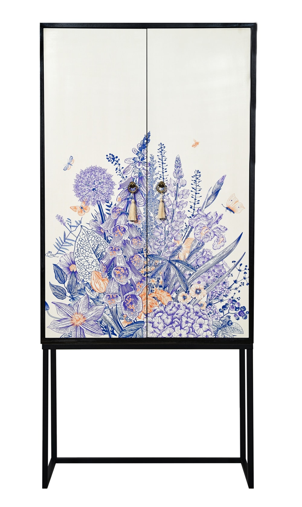 Armario aparador 2 puertas MDF estampado floral multicolor
