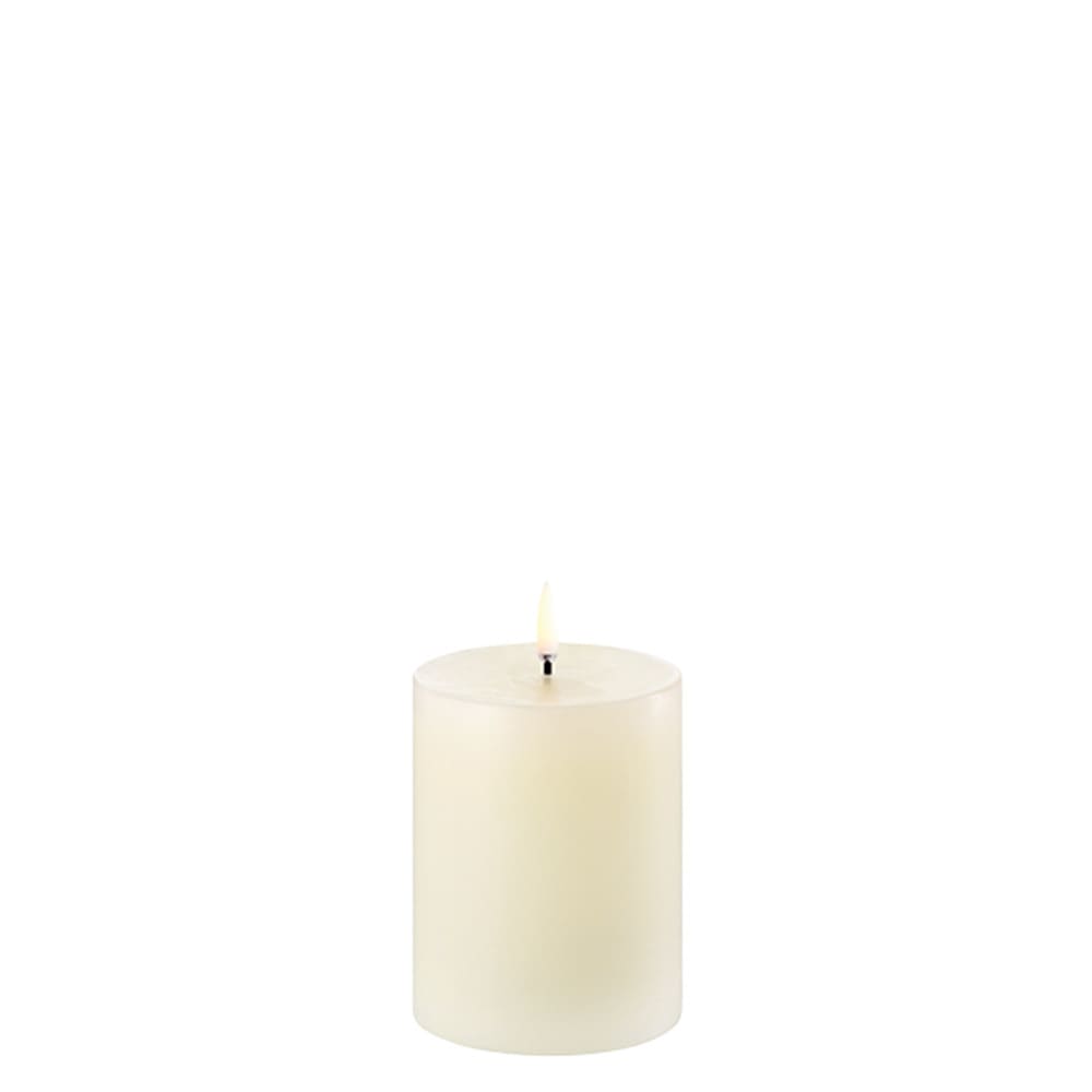 Uyuni Lighting Bougie led 8x10cm en cire crème style contemporain Beige