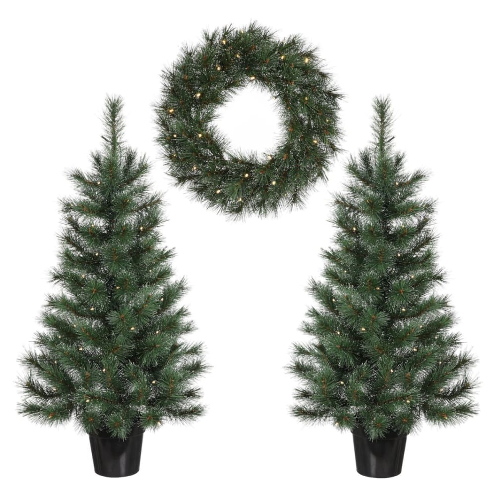 Árbol de navidad artificial glendon verde h90xb45xl45cm