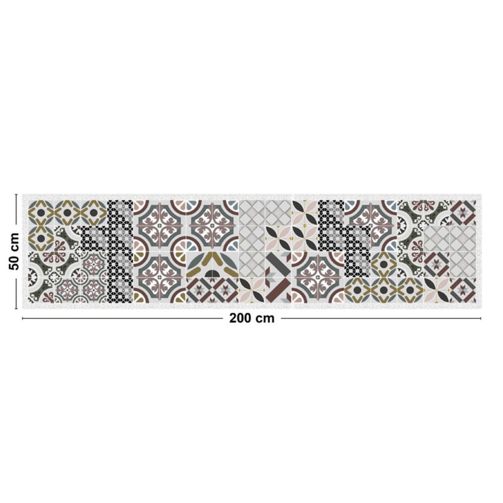 Tapis antidérapant - vinyle - int./ext. - multicolore - 50x200cm - Maisons du Monde