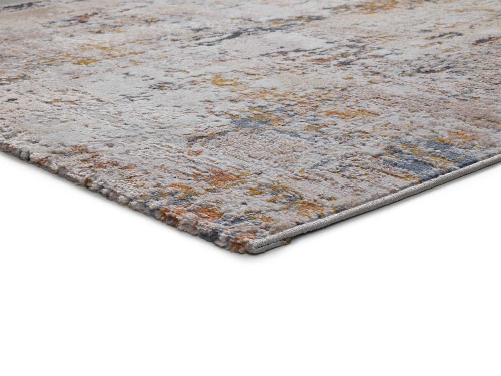 Tapis abstrait beige/rouille/bleu 77x150 cm — vue 4