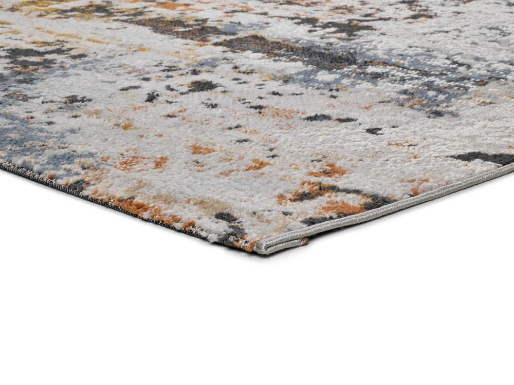 Tapis abstrait beige/rouille/bleu 134x200 cm — vue 4