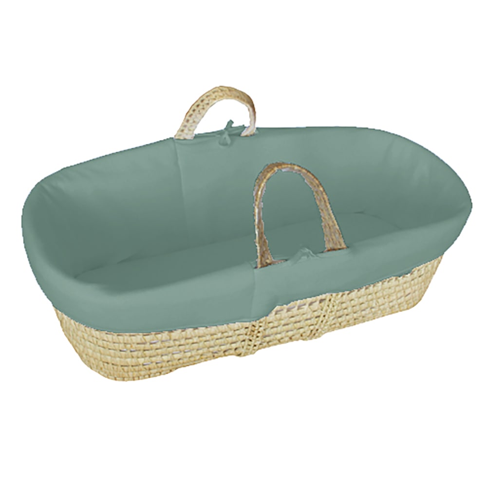 Couffin bébé avec Matelas, Habillage en Velours - Coton Bio - Forêt (Premiers Moments) - Image 1