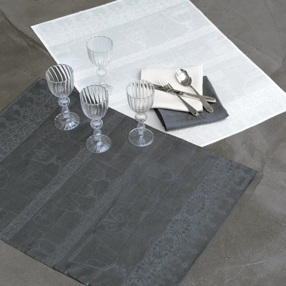 Torchon en lin onyx 60 x 80 - Maisons du Monde