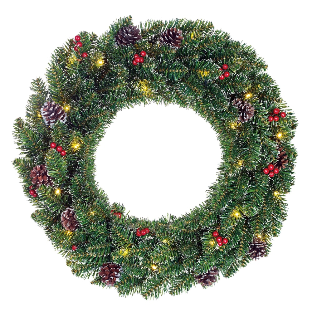 Corona de navidad artificial led d60