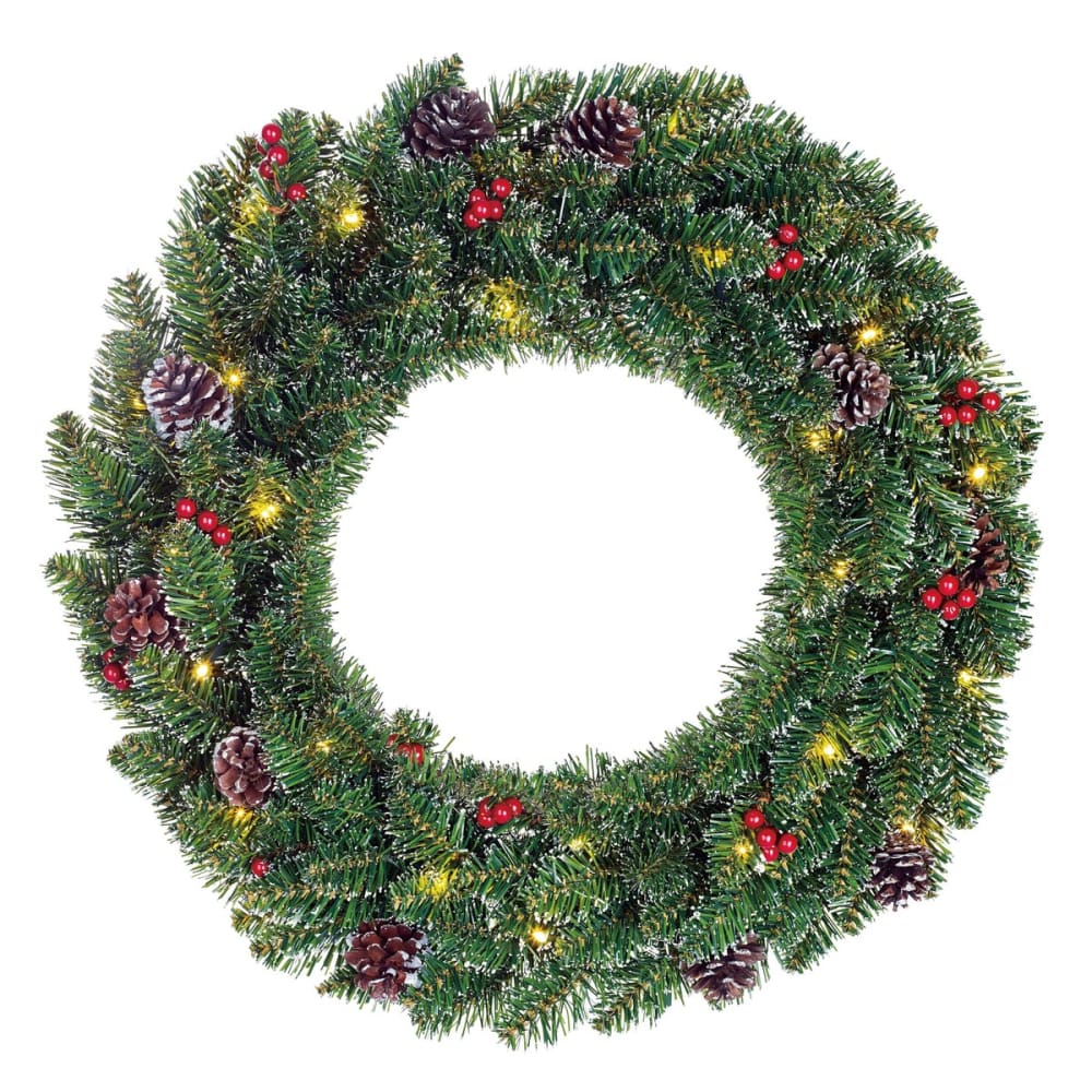 Black Box Trees Couronne vert plastique h60xl10xl60cm style classique chic - Pvc - Poly Chlorure De Vinyle