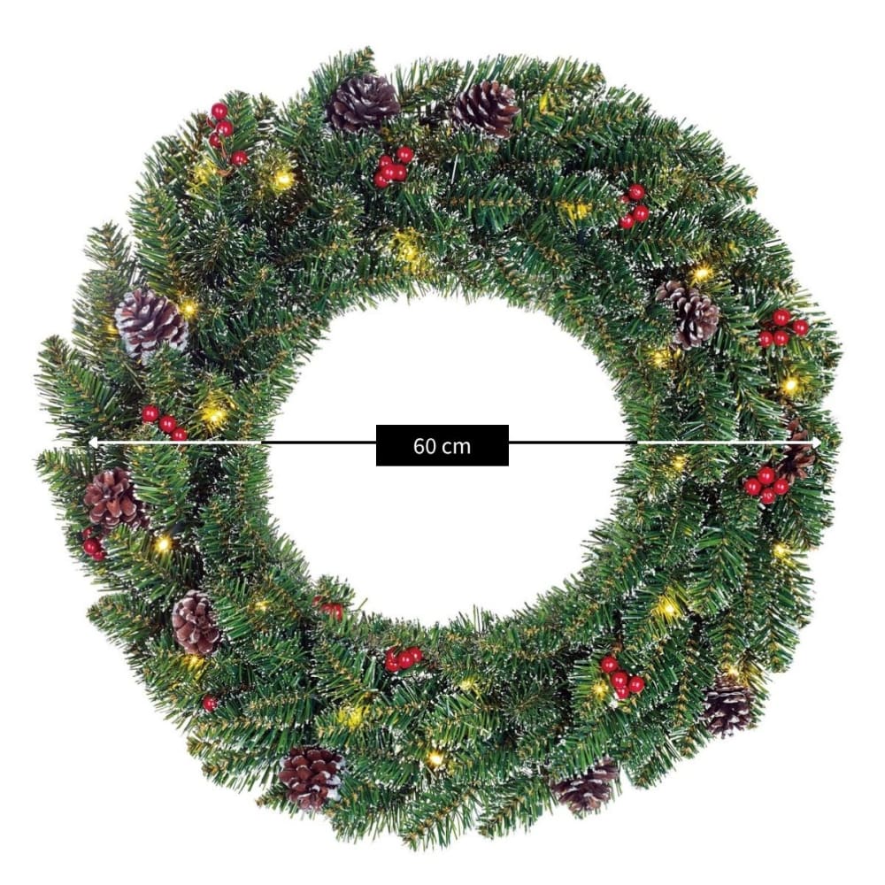 Ghirlanda creston verde h60xb10xl60cm - Black Box Trees