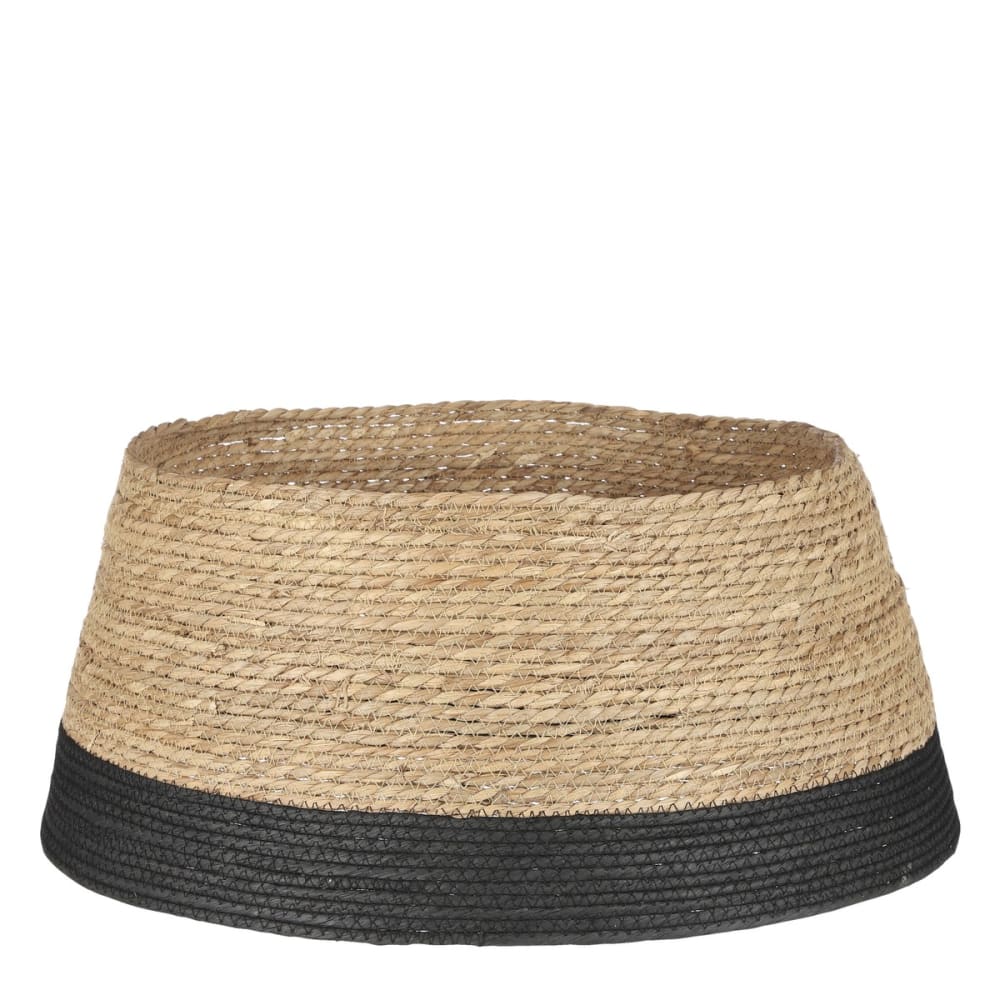 House of Seasons Jupe de sapin de noël noir algue h26xl58xl58cm style inspirations d'ailleurs - Jonc De Mer