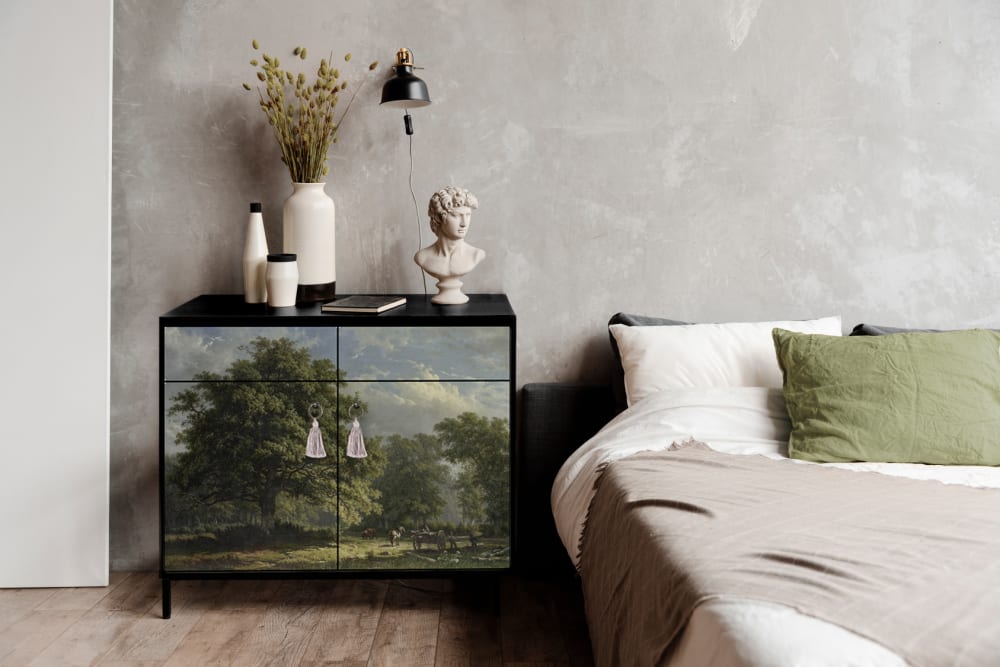 Aparador MDF 2 puertas 2 cajones estampado bosque - Maisons du Monde