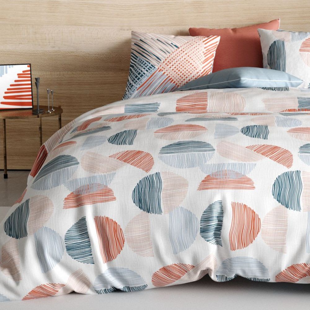 Parure de lit 2 places coton à motif 220x240 cm - Maisons du Monde