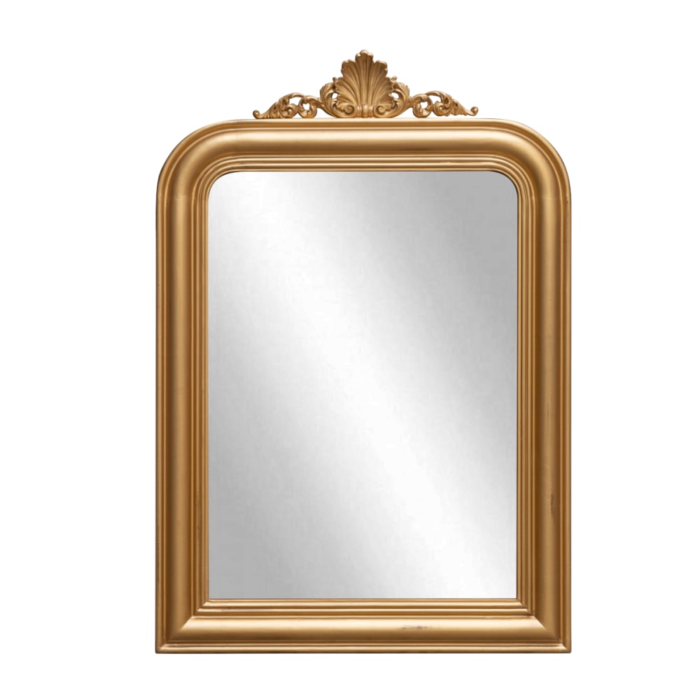 Miroir 110x78 cadre en pin bois doré