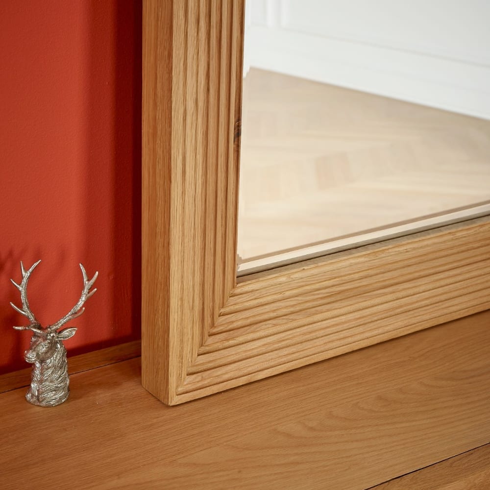 Miroir 150x100 cadre en chêne beige - Maisons du Monde