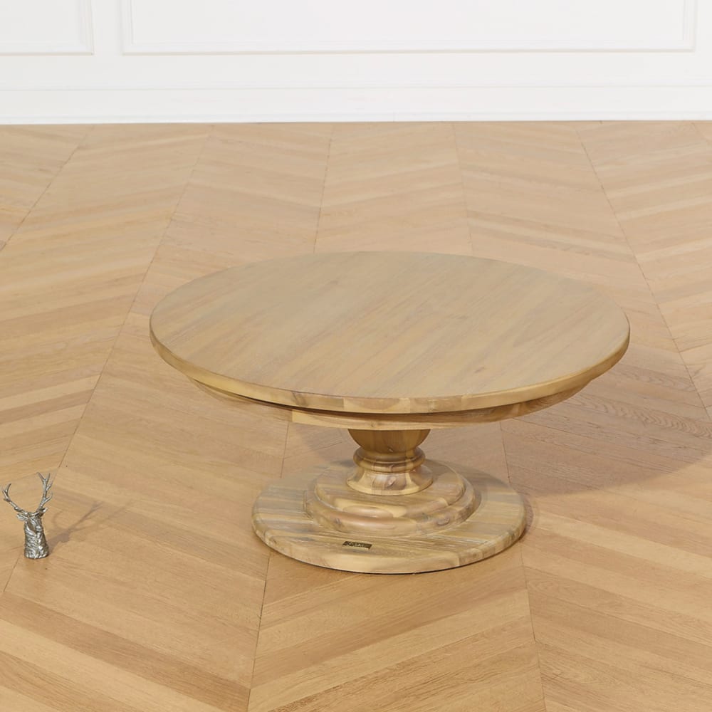 Table basse ronde style chalet en acacia - Maisons du Monde