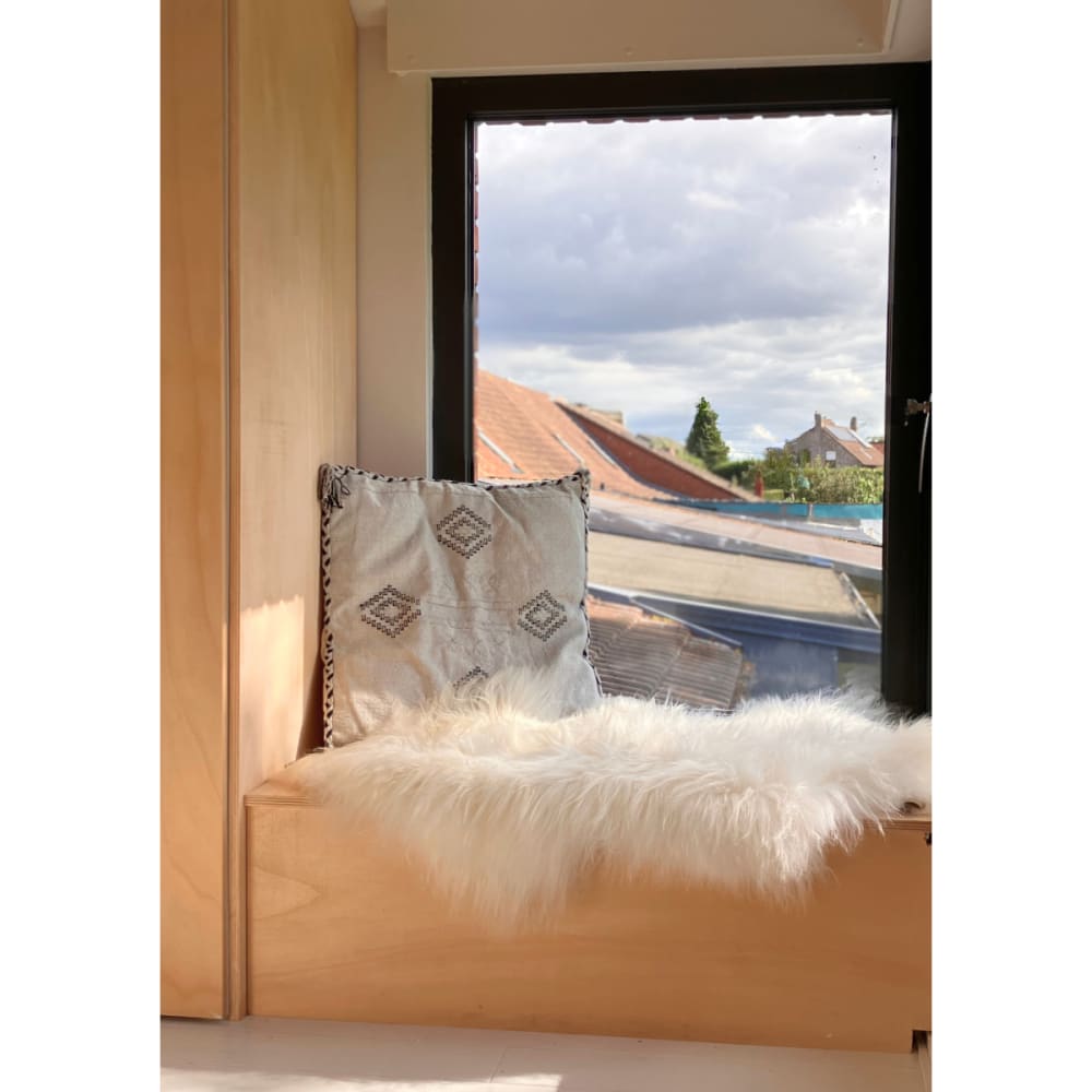 Tapis en peau de mouton islandais blanc 75x115 cm — vue 3