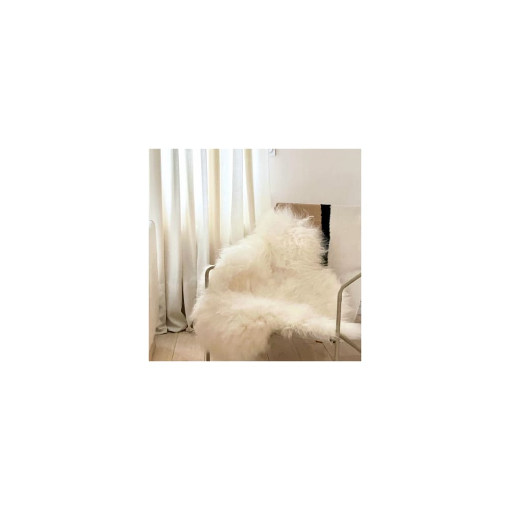 Tapis en peau de mouton islandais blanc 75x115 cm — vue 4