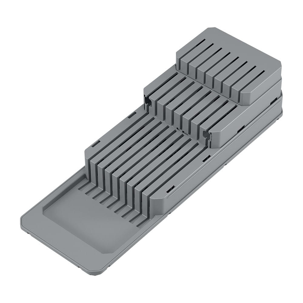 Range couteaux ajustable plastique gris Range couteaux ajustable plastique gris
