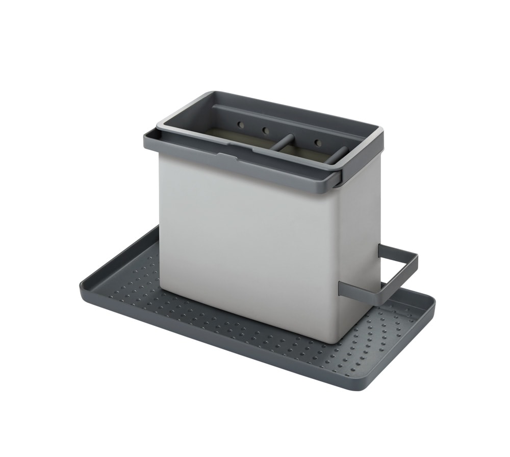 Metaltex Bac de rangement modulable évier plateau plastique gris - Pvc - Poly Chlorure De Vinyle