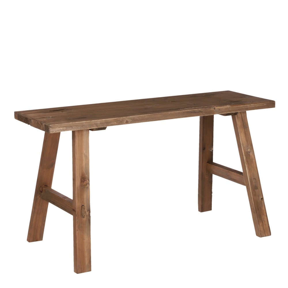 Banc brun bois h44xl36.5xl80cm — Beyit