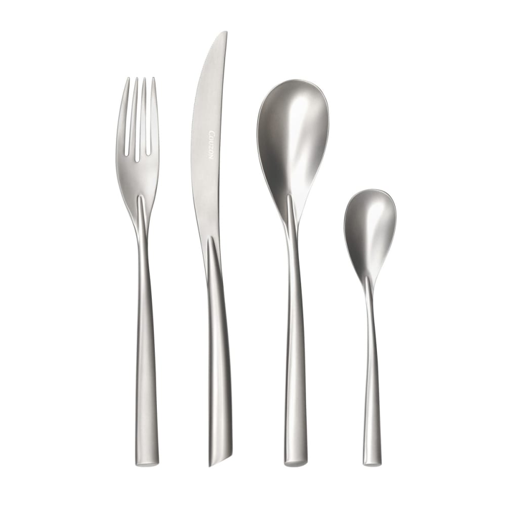 Cubertería de 24 piezas acero inoxidable + revestimiento gris - Maisons du Monde