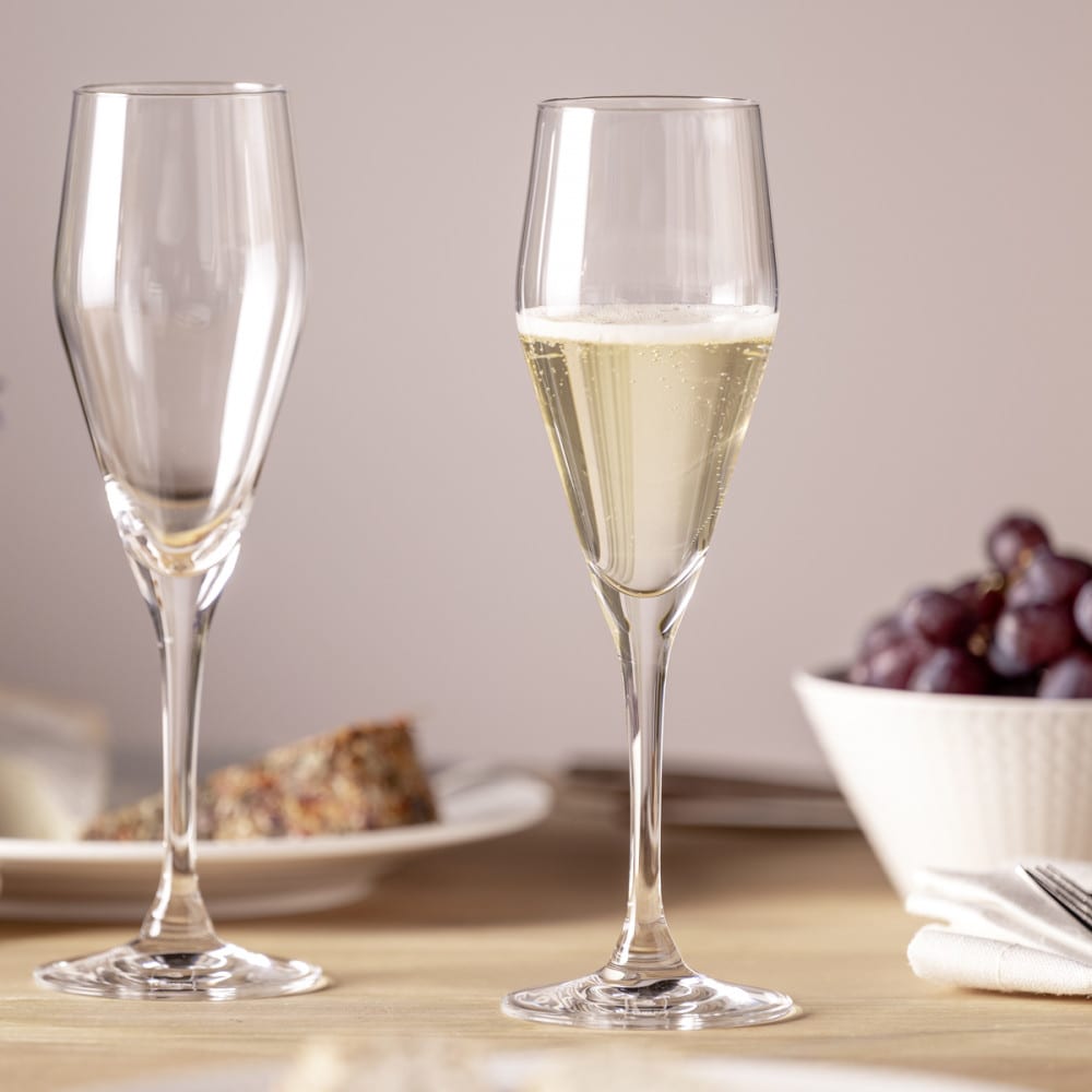 Lot de 6 coupes à champagne 220ml verre transparent - Maisons du Monde