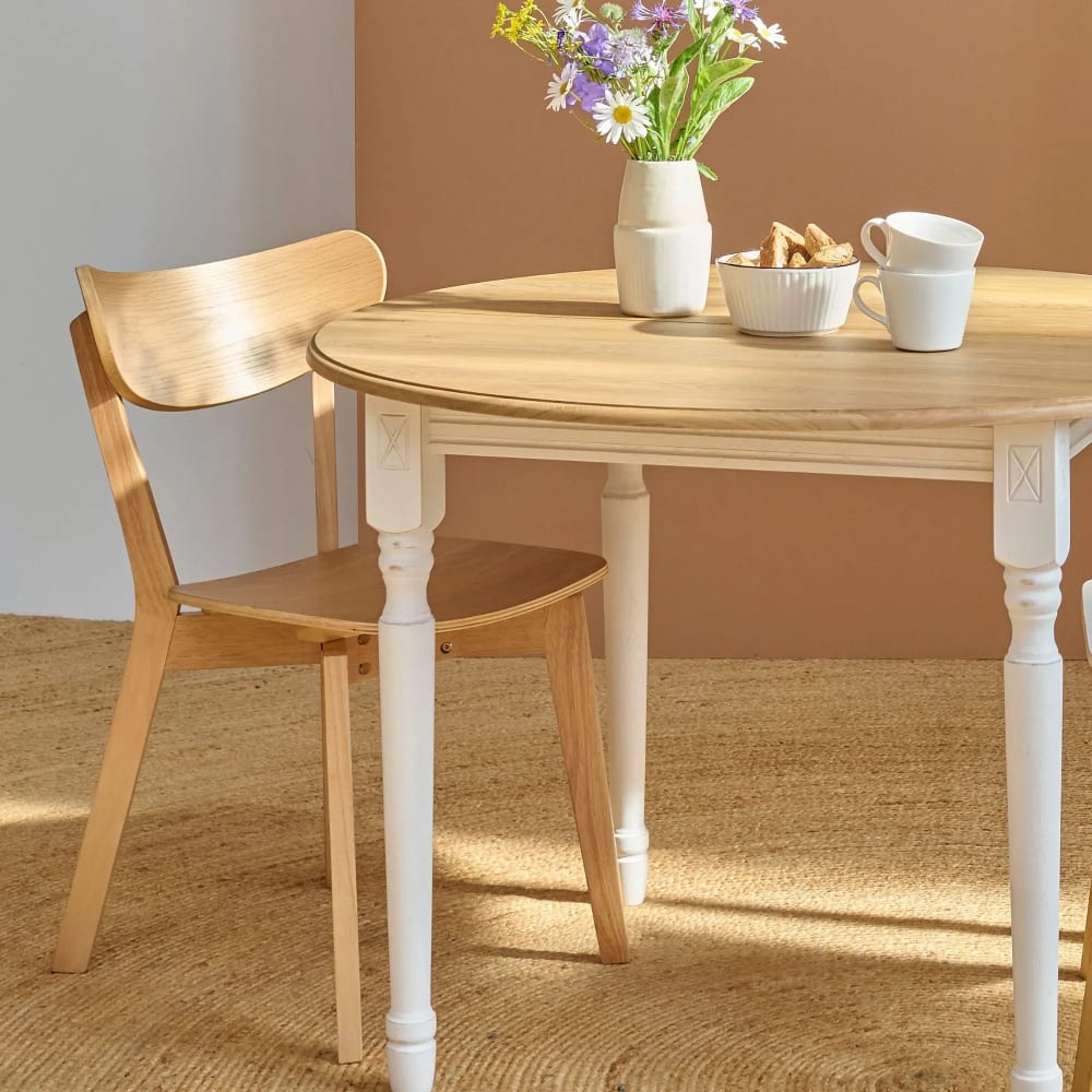 lot de 2 chaise scandinave en bois marron clair