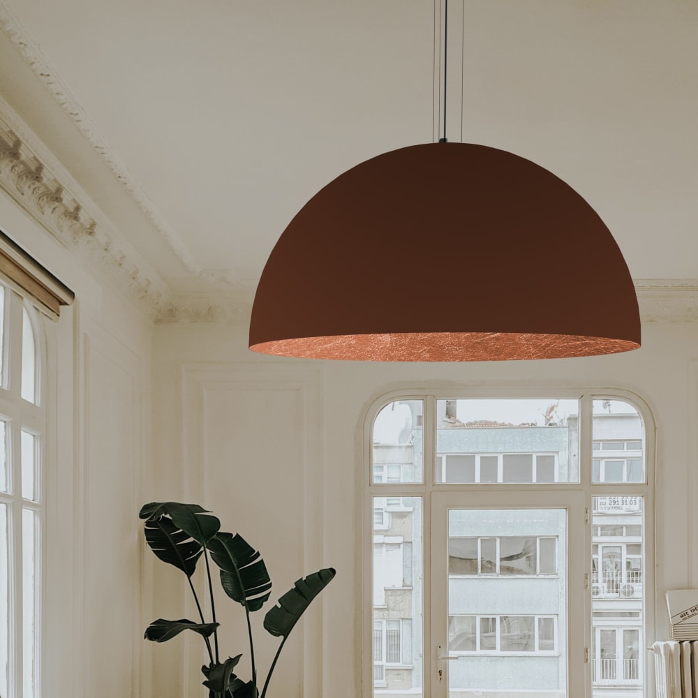 Venice - lampe à suspension en métal cuivre corten e27 — vue 3