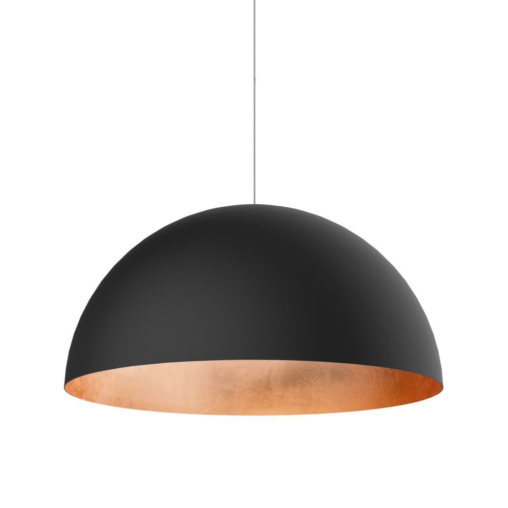 Venice - lampe à suspension en métal cuivre nero e27 — vue 3