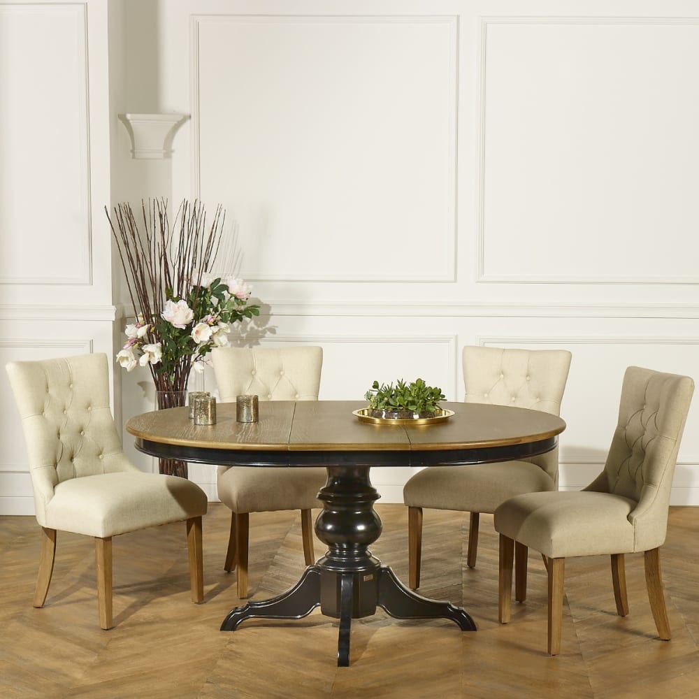 Lot de 2 chaises en bois et lin ficelle - Maisons du Monde