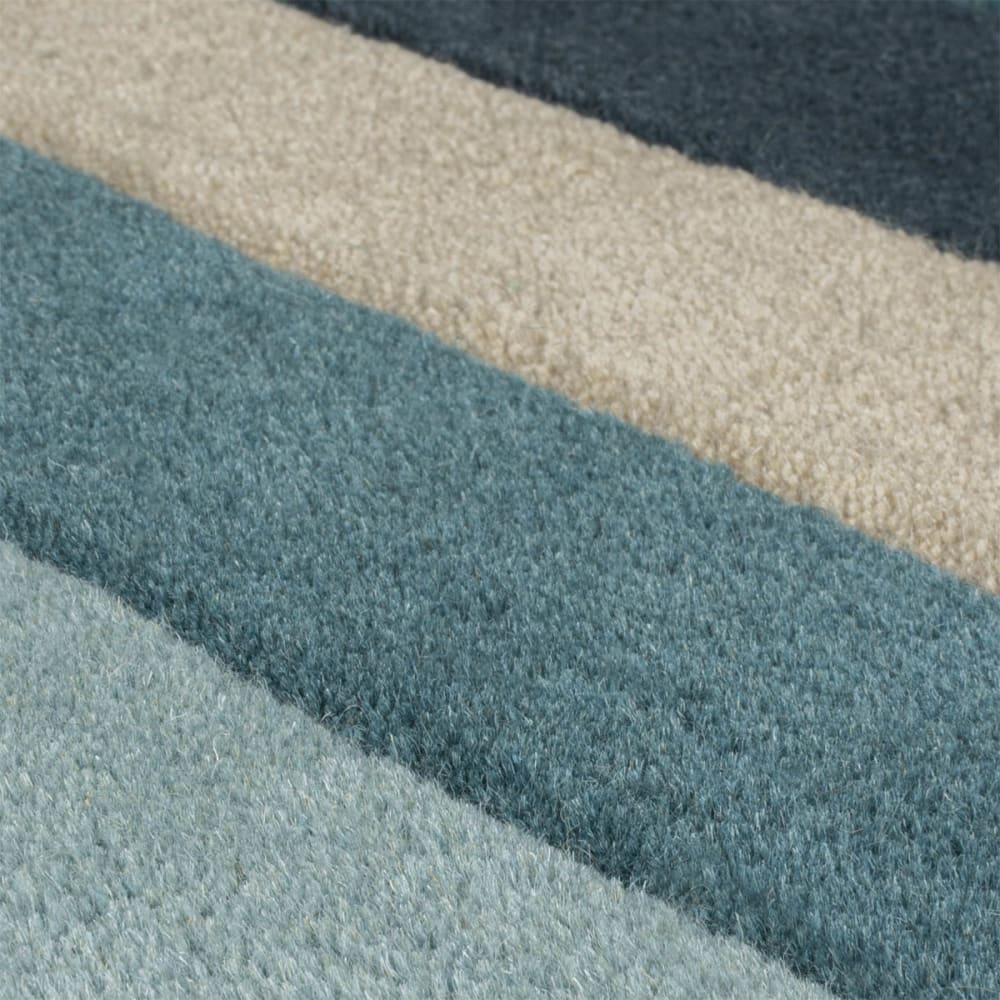 Tapis en laine bleu, vert et beige 120x180cm — vue 3