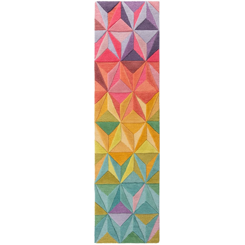 Flair Rugs Tapis de couloir reconditionné design multicolore style contemporain - Laine