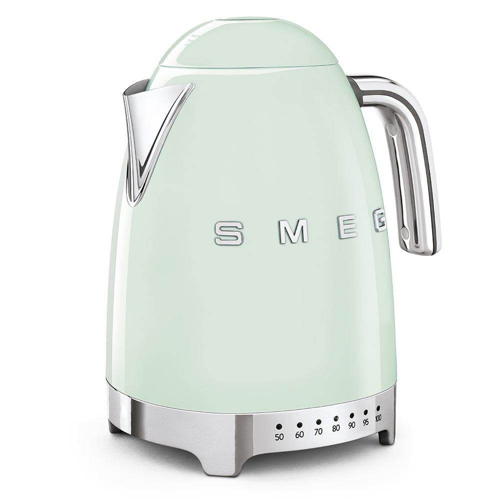 Bouilloire à température réglable 1,7L vert d'eau Smeg