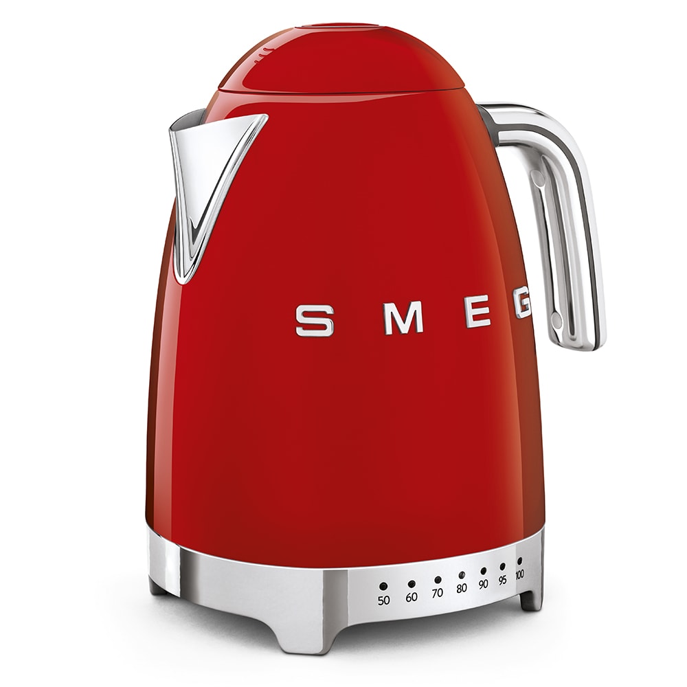 Bouilloire à température réglable 1,7L rouge Smeg