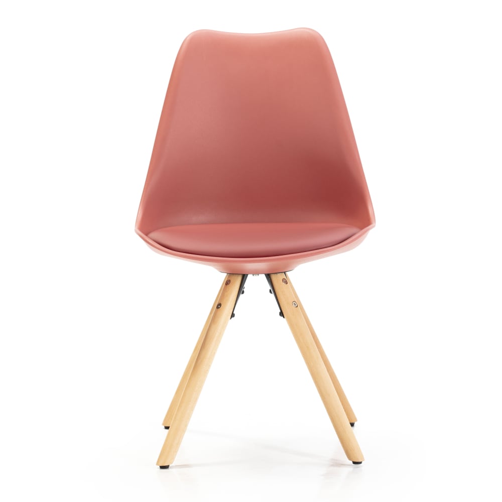 Set de 2 sillas comedor estilo nórdico rojo, 54 x 49 x 84 cm - Maisons du Monde