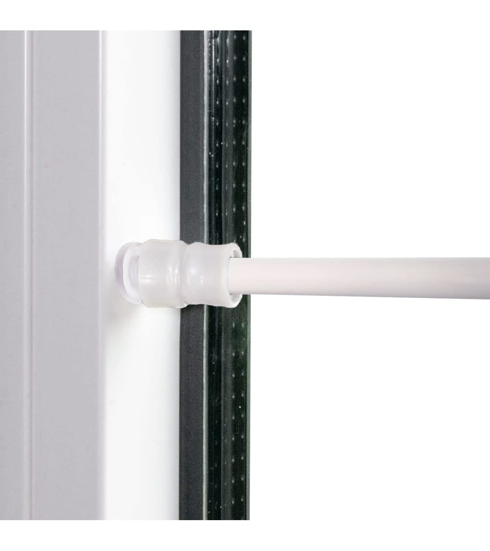 Tringle à rideau sans perçage, extensible de 80 à 120 cm blanc