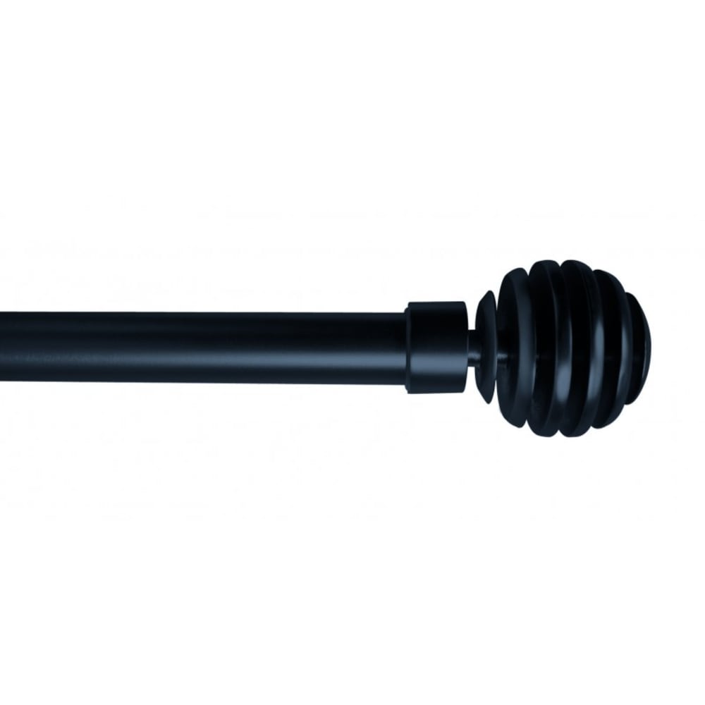 Kit tringle extensible ø 16/19mm 110 à 210 cm - Noir mat