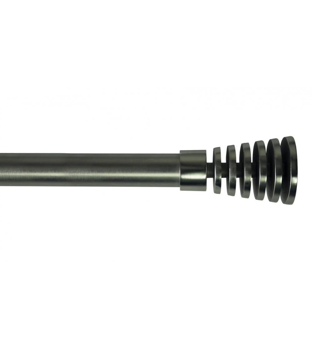 Kit Tringle à Rideau Extensible ø 16/19 mm 110 à 210cm argenté