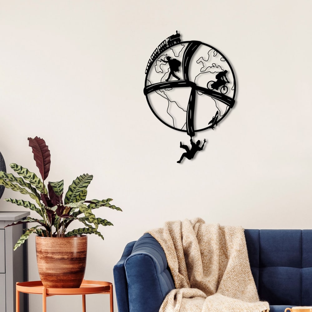 Déco murale âme libre métal noir 40x57 cm - Maisons du Monde