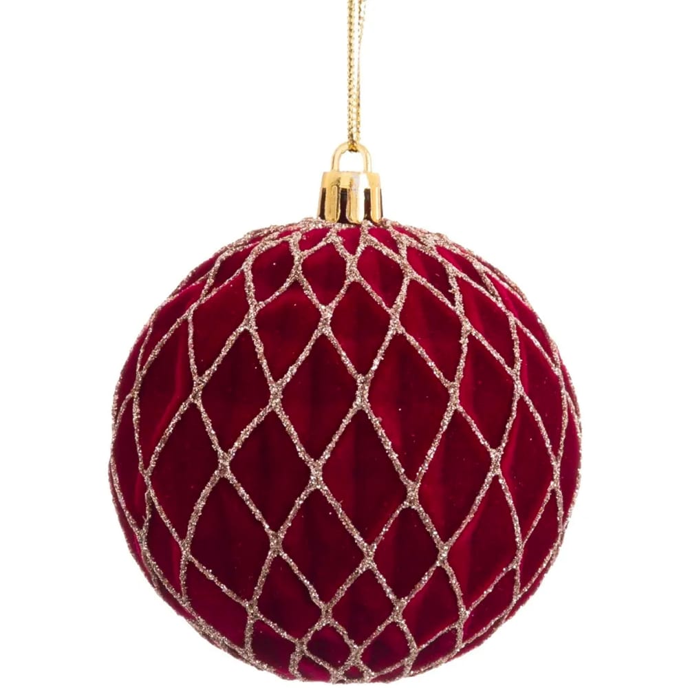 Set de 4 boules de noël rouges mousse - 8cm - Maisons du Monde