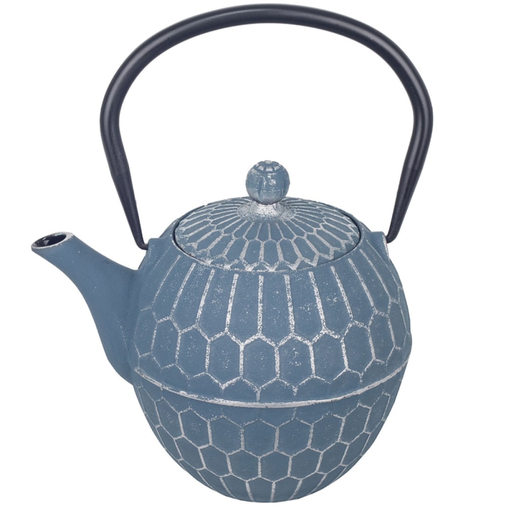Signes Grimalt Théière de type japonaise gris-bleu en fonte 1.3 litre style inspirations d'ailleurs