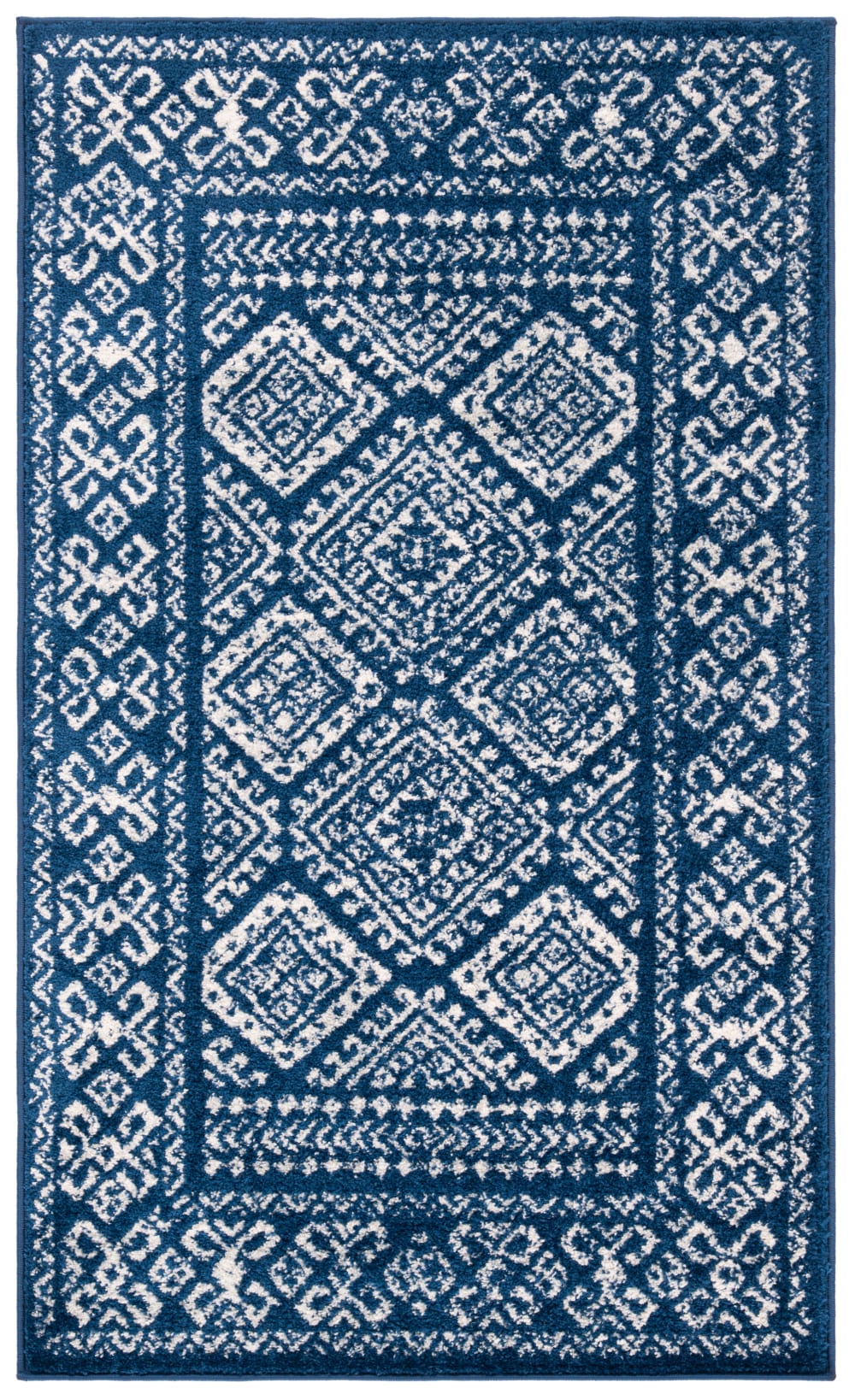 Tapis de transition en polypropylène bleu/blanc, 122 x 183 cm