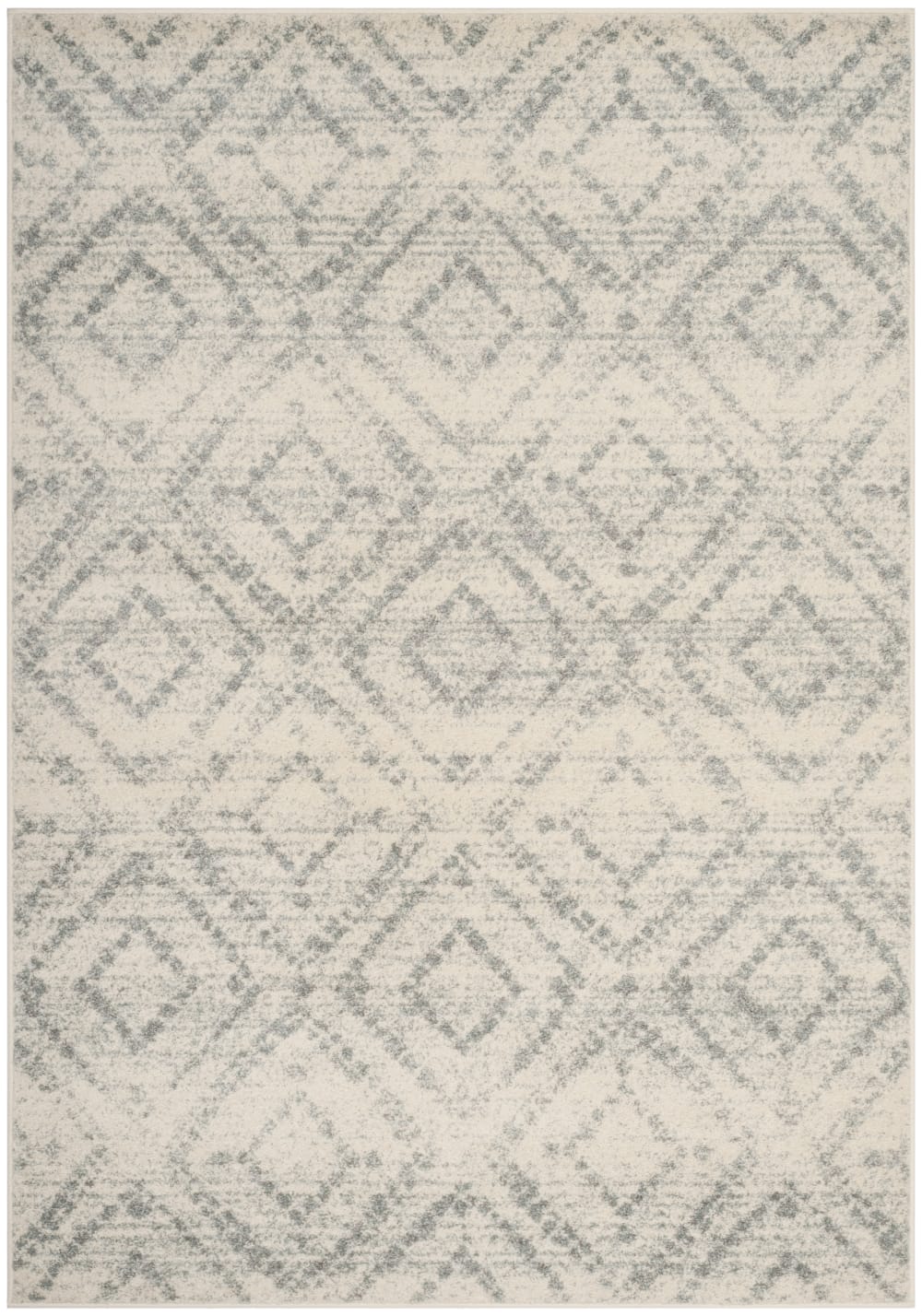 Tapis moderne en polypropylène blanc/bleu, 183 x 274 cm