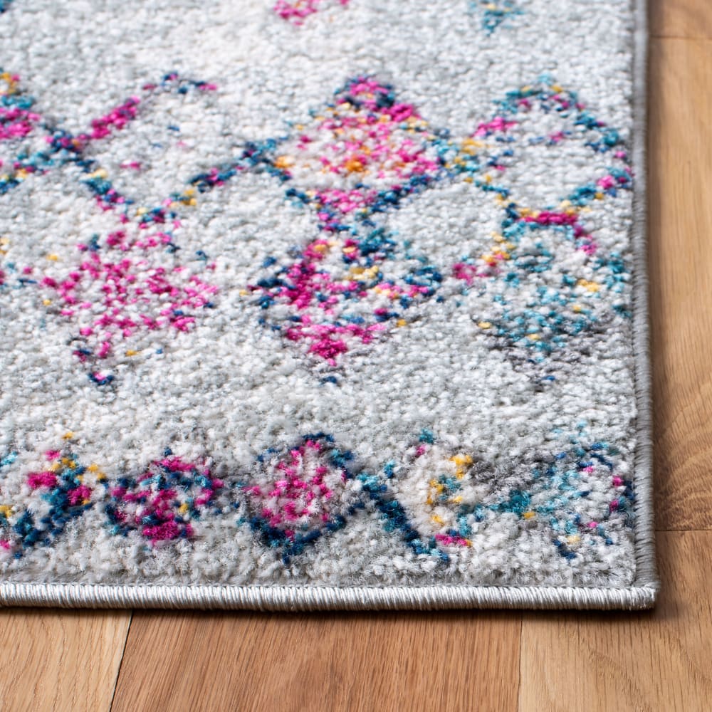 Tapis bohémien en polypropylène gris/violet, 91 x 152 cm — vue 3