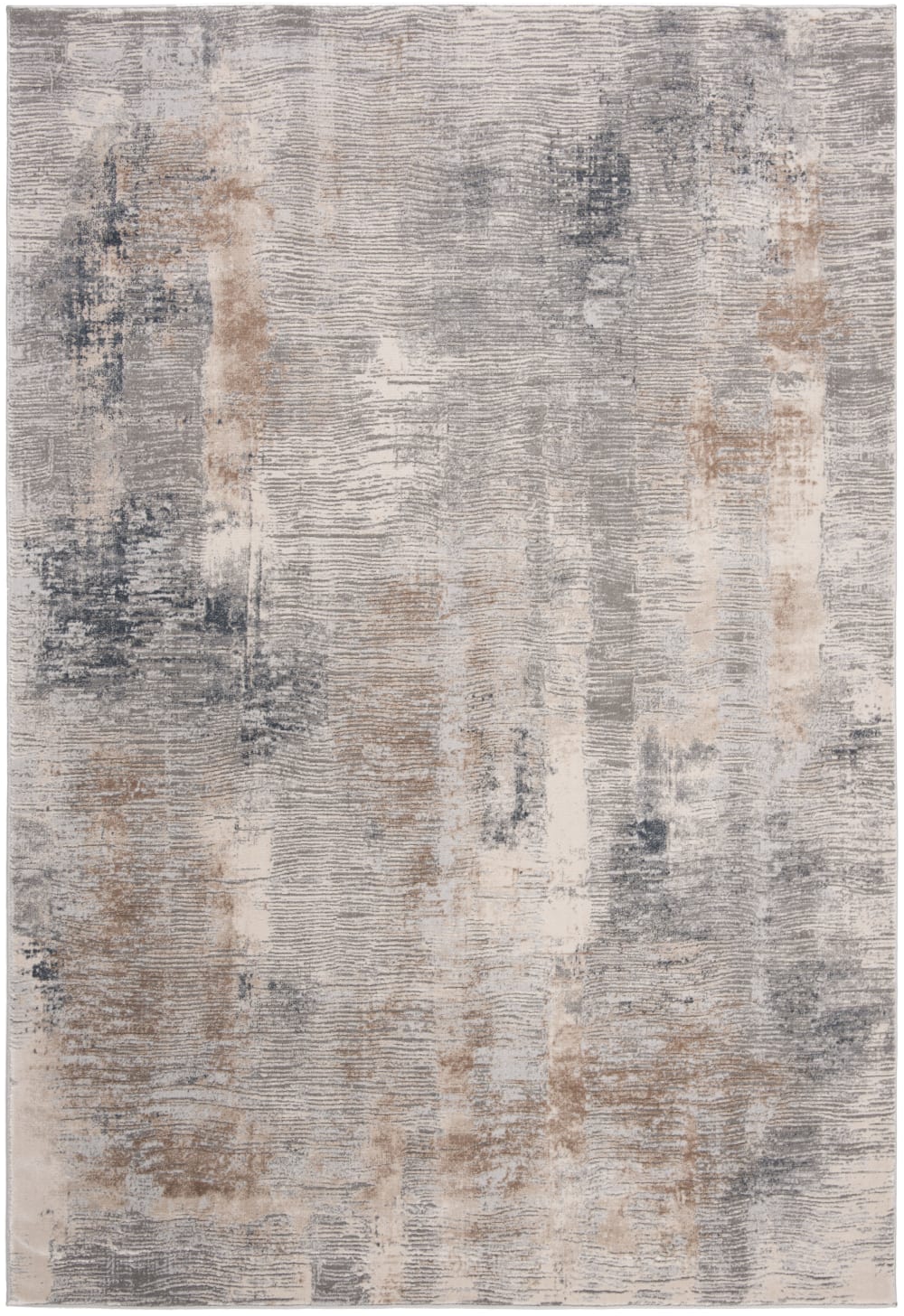 Safavieh Zeitgenössische Polypropylen-Teppich in Beige/Grau, 160 x 229 cm style modern Grau Pp - Polypropylen
