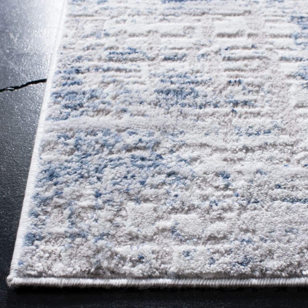 Tapis contemporain en polypropylène bleu/gris, 183 x 274 cm — vue 4