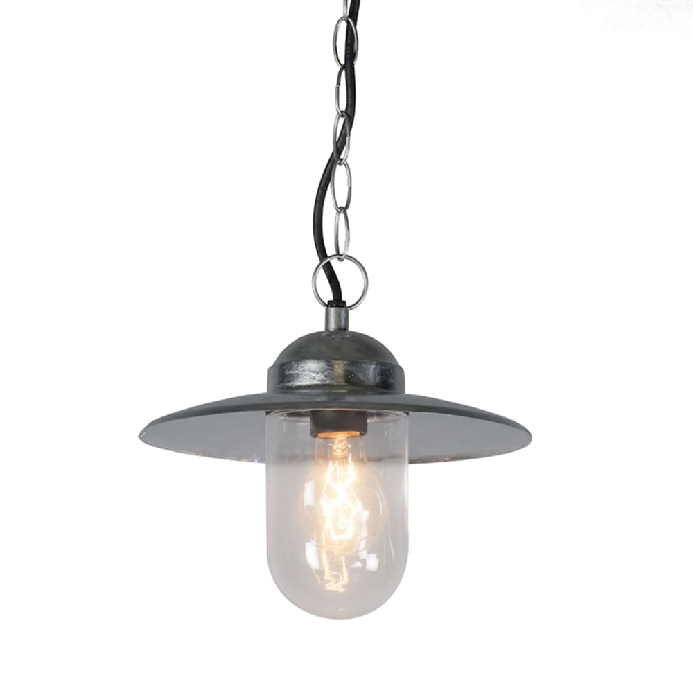 Suspension luminaire extérieur en acier gris