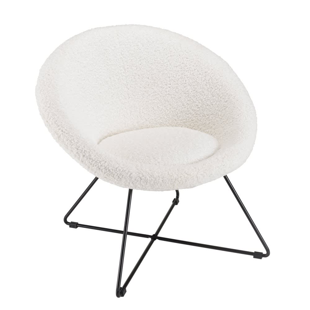 fauteuil tissu bouclette
