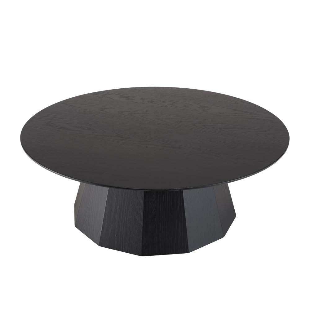 Mesa de centro redonda negra 90x90 cm