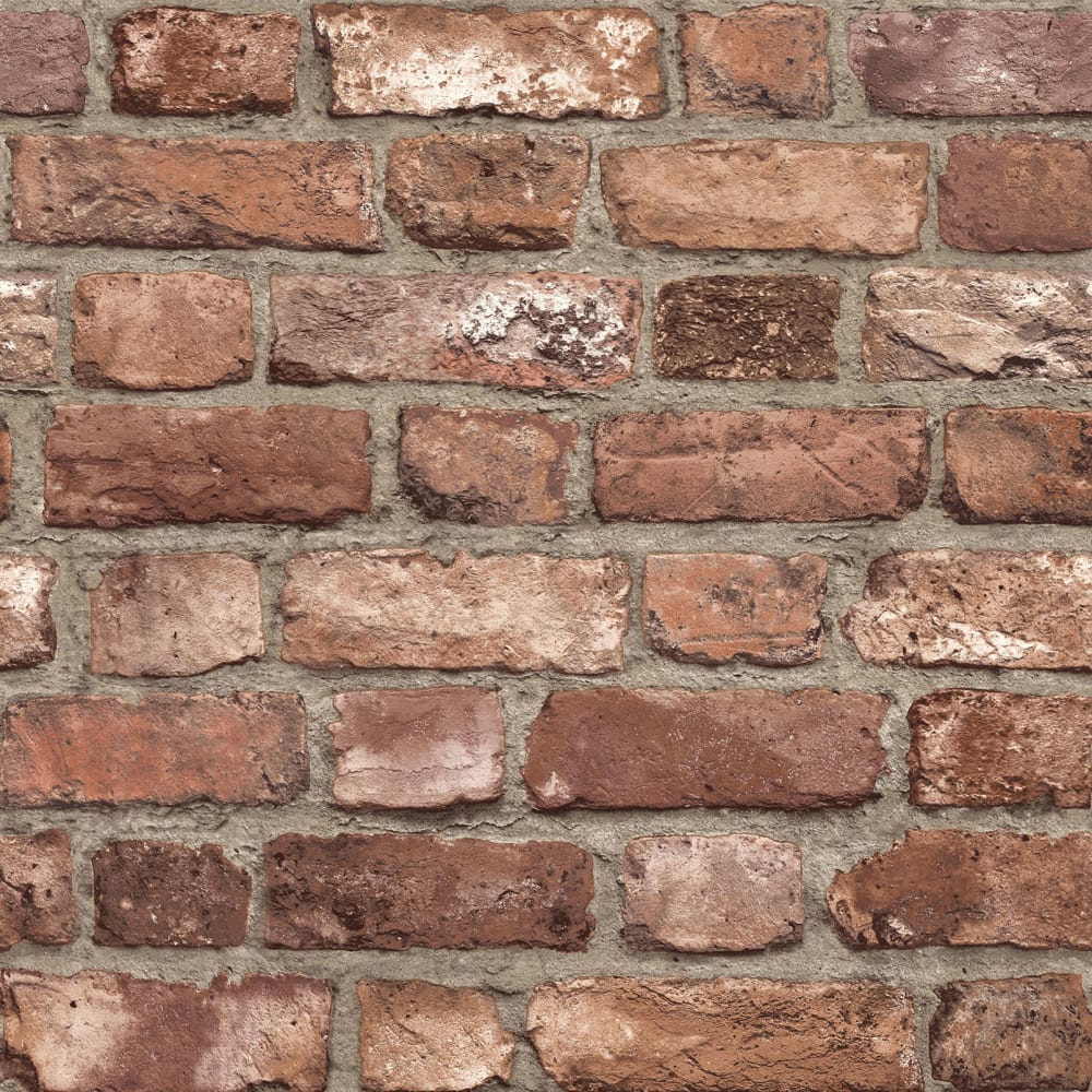 Papier peint trompe l'œil brique 53x1000 cm — vue 4