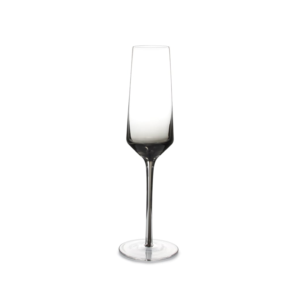 Lot de 2 verre à champagne noir en verre 23cl